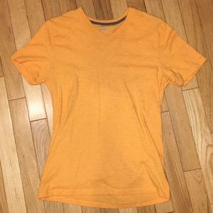 Orange Soft-Washed V-Neck Tee